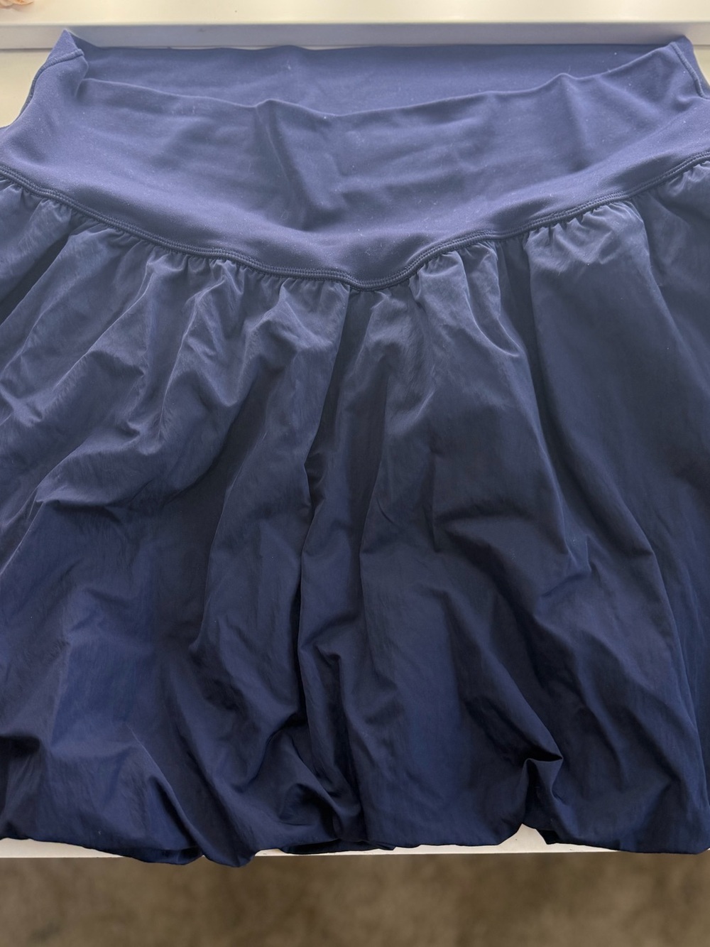 aerie Navy Circle Skirt with Wide Waistband